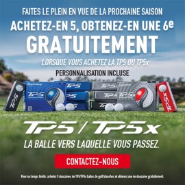 Balles de golf TaylorMade TP5 2024 personnalisées PROMOTION 6 POUR 5 Impression sur balles de golf